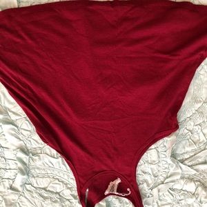 Free People Red Sleeveless Flare Top